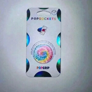 NEW! PopSockets Phone Grip, Rainbow - Tie Dye Design for Phone / One Size
